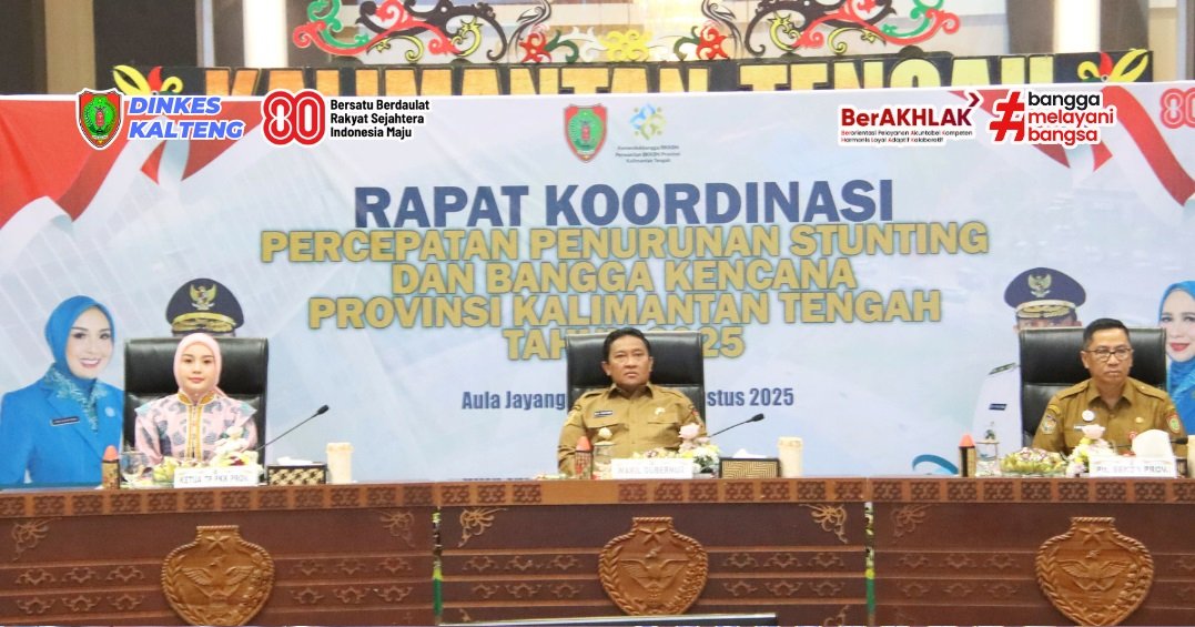 Pemprov kalteng Gelar Rakor percepatan penurunan stunting dan bangga kencana, targetkan Penurunan Angka Stunting 20,6% di Tahun 2025